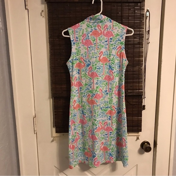IBKUL Flamingo Print Zip up tennis dress - Picture 5 of 8